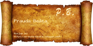 Prauda Beáta névjegykártya